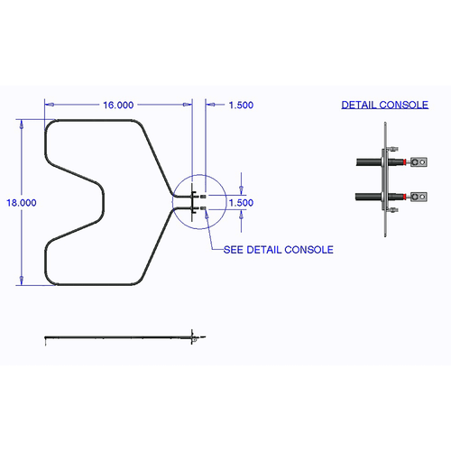 Range Kleen 7502 Bake Element GE RCA and Hotpoint