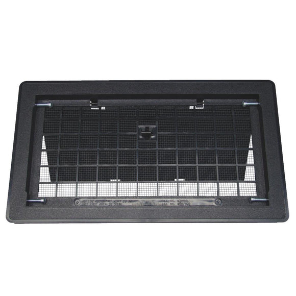 Witten 8 In. x 16 In. Black Manual Foundation Vent with Damper