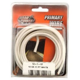 Primary Wire, White, 12-Ga., 11-Ft.