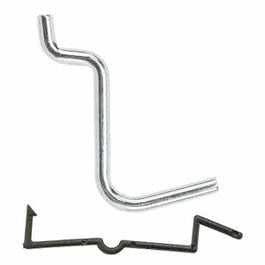 Pegboard Angle Hook, 1/8-In. Rod, Galvanized Steel, 1-In., 8-Pk.