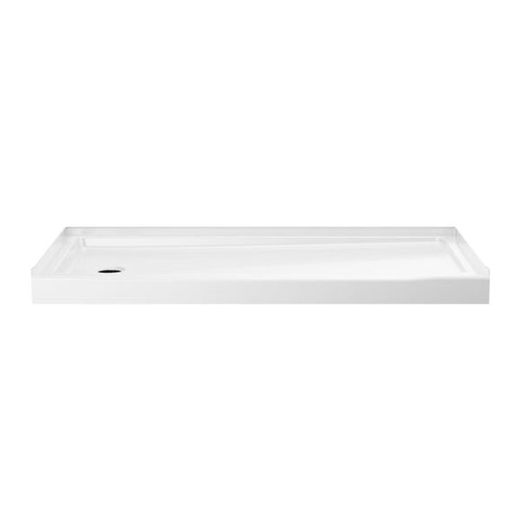 Delta Classic 500 Shower Base, Left-hand Drain, Gloss White, 60 X 32 In.